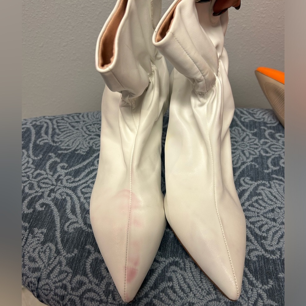 Eloquii White bootie.